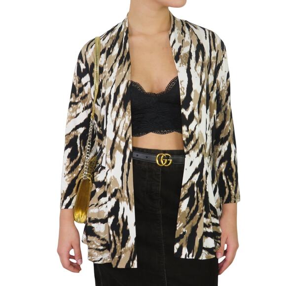 1990s Vintage Dress Barn Animal Print Blazer Retro Zebra Shall Small Funky - Picture 1 of 6